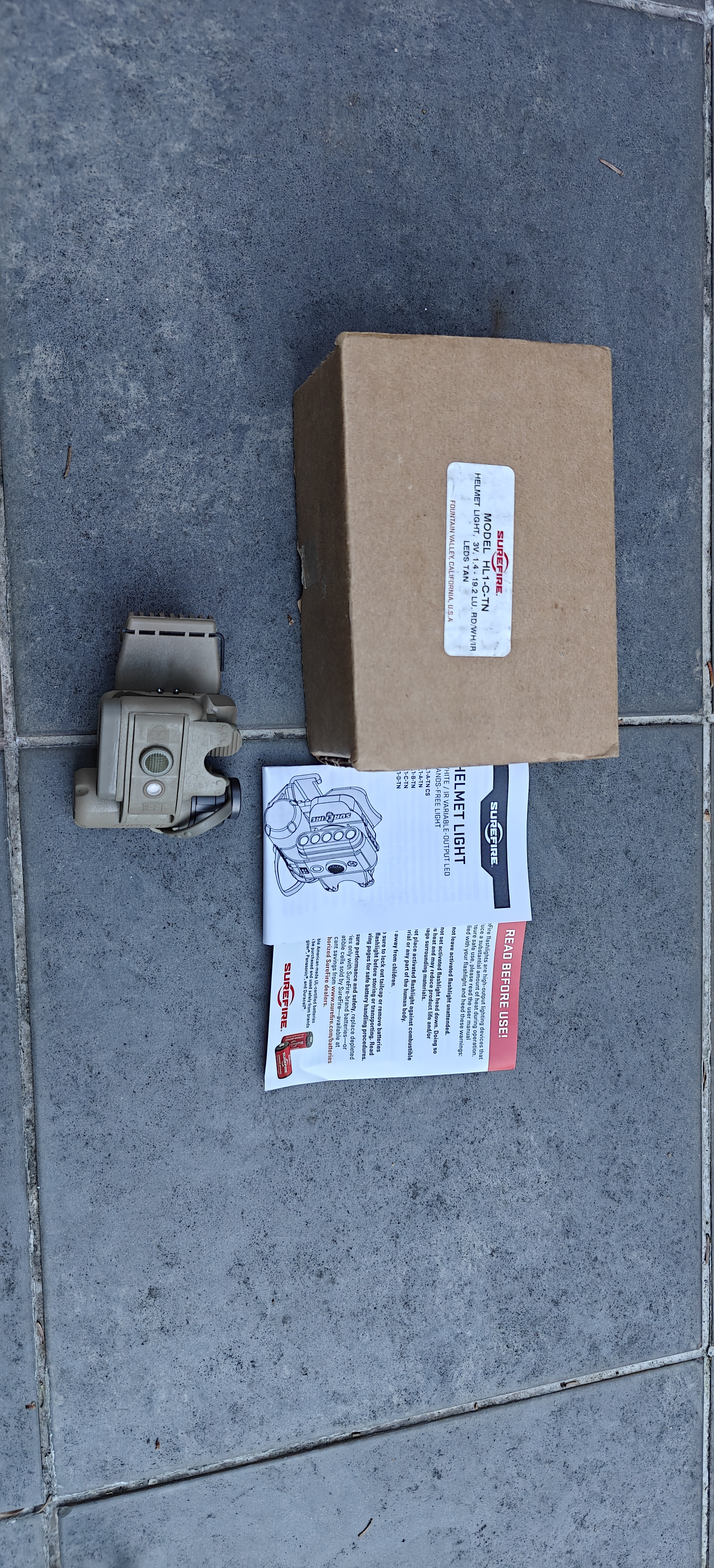 Latarka Surefire HL-1 na hełm RED/WHITE/IR HL1-C-TN